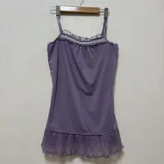 axes femme パープル タンクトップビジュー　レースM キャミソールのサムネイル