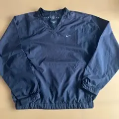 00s ナイキ Nike Vネック ナイロンジャケット ワンポイントロゴ　ゴルフ