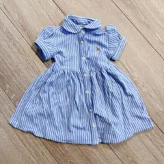 美品 ラルフローレン(70cm)ストライプワンピース