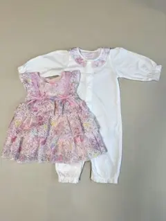 メゾピアノ　ツーウェイ・ドレスオール　花柄　50-70　セレモニードレス