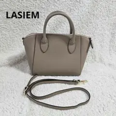 LASIEM ラシエム 牛本革 2way ショルダーバッグ グレージュのサムネイル