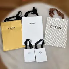 豪華5枚セット☆CELINE ショッパー トリオンフ柄 ホワイト ゴールドのサムネイル