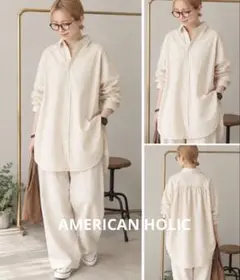 AMERICAN HOLIC イージーケア　アソートオーバーシャツ　チュニック