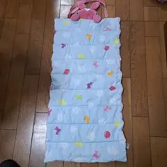 お昼寝布団バッグ 水色 ピンク 動物デザイン