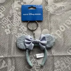 パーク限定 ディズニーランド カチューシャキーチェーン キーホルダー ミニー