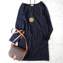 極美品♪ プラステ PLST ワンピース チュニック シワになりにくい ブラック