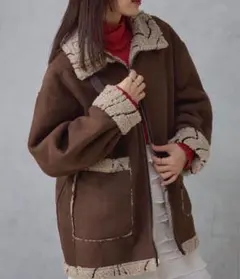 Kastane カスタネ リバーシブルウェーブボアフライトジャケット