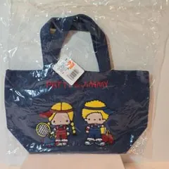 サンリオ　パティ＆ジミー　デニムサガラ刺繍ランチトートバッグのサムネイル