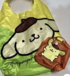 ポムポムプリン サンリオ　エコバッグ 折りたたみ コンパクト　マイバック