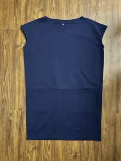 ネイビー ノースリーブ チュニック