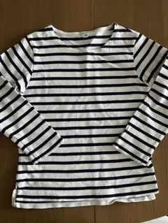 ☆無印良品　長袖カットソー　ボーダー　120cm