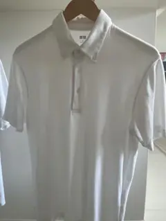 エアリズムカノコポロシャツ（ボタンダウン・半袖）ホワイト＆ストライプ