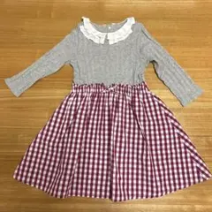 プティマイン　petit main ドッキングワンピース　120