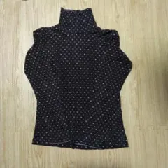 UNIQLO ハート柄 ブラック 長袖カットソー　150