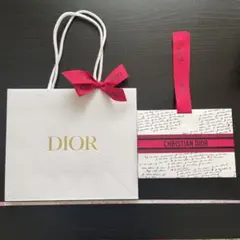 DIOR ホワイトショップ袋 ゴールドロゴ