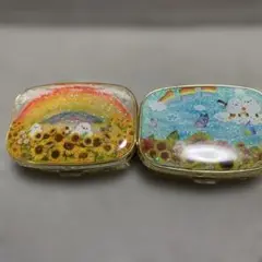 レジン細工　ピルケース／小物入れ2個セット⓾