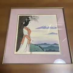 竹久夢二 版画 デロリ・オフイラド 額装 縦長 レトロ インテリア A035