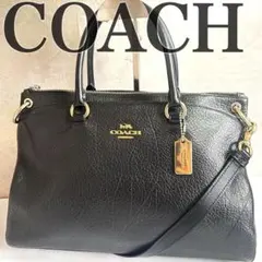 COACH コーチ ブラック2Wayハンドバッグ ショルダーバッグ