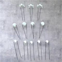 ヘアピン　髪飾り　パールデザイン ヘアアクセサリー　12本セット