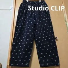 スタジオクリップ Studio CLIP コーデュロイ 花柄 ワイドパンツ