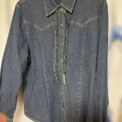 cosby デニム フリル付きシャツ L