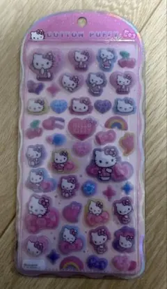 コットンパフィーシール サンリオ キティ ヒョウ柄
