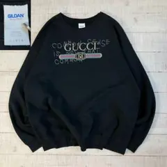 ギルダン　クルーネック　プリントスウェット 裏起毛　L オーバーサイズ