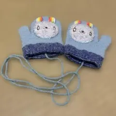 ウサギのモチーフ　ニットミトン