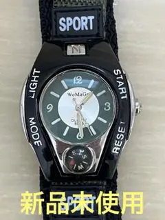 新品未使用品　WoMaGe メンズ スポーツ クォーツ 腕時計 カーキ