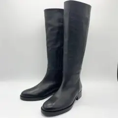 【美品】REMME レメ ロングブーツ サイドジップ レザー 黒 23cm