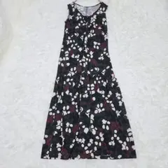 ​COMME CA コムサ 5 ワンピース ティアード 総柄 ノースリーブ