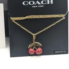 COACH コーチ チェリー ネックレス ゴールドのサムネイル