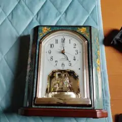 花柄アーチ型置時計