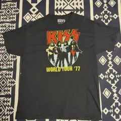 KISS Tシャツ WORLD TOUR '77 ブラック XL
