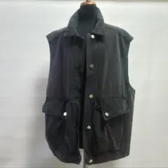 SPRAY PREMIUM グレーデニムベスト ゆったりサイズ レディース