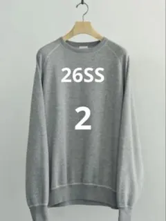 comoli 26SS コモリ グレー裏毛　クルーネック スウェット　新品　2のサムネイル