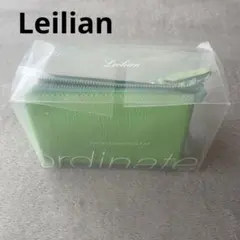 ☆Leilian レリアン 牛革 ミニポーチ ミニバッグ グリーン☆