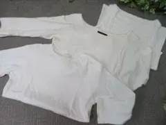 【AA3381/P】GAPなど　ノースリーブ・七分丈・長袖　Tシャツ3枚　白