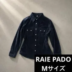 RAIE PADOU ベロア調ウエスタンシャツ 9R 黒 長袖 M相当 Y2Kのサムネイル