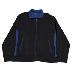 【OLD GAP】00s テック スウェットジャケット ブラック×ブルー L
