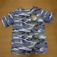 Brew Thru 両面プリント 迷彩 Tシャツ L USA カモフラ