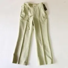 新品 green label relaxing リネンライク フレアパンツ 38