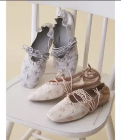 メリージェニー ribbon floral バレエシューズ N 花柄 フラットのサムネイル