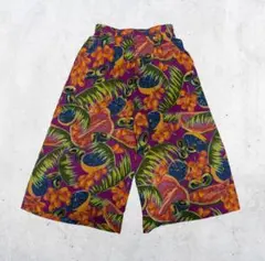 フルーツ柄 ガウチョパンツ 多色 民族衣装 個性的 紫 オレンジ