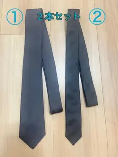 【COMME CA ISM】黒　ネクタイ 2本セット