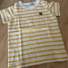 DOUBLE_B ミキハウス Tシャツ 90cm ボーダー クマ刺繍のサムネイル