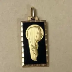 ネックレス　ペンダント　トップ　聖母　ゴールド　ブラック