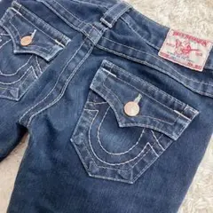 極美品❣️True Religion Y2K フレアデニム ブーツカット　25 USA製✨トゥルーレリジョン◇ブーツカットデニム フレア Y2K