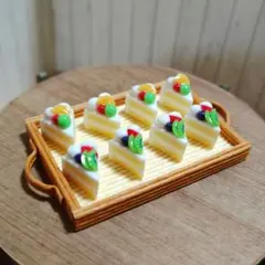 ミニチュアフード☆ ストロベリーショートケーキセット ハンドメイド