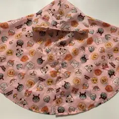 アンパンマンの仲間達　ドキンちゃん　コキンちゃん　総柄　ピンク　ポンチョ型　雨具